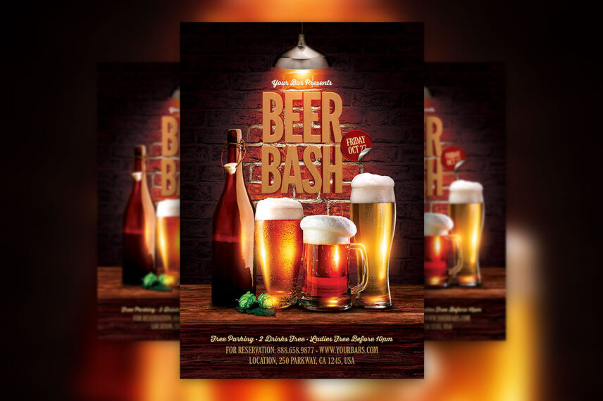 Beer Bash Flyer PSD Template