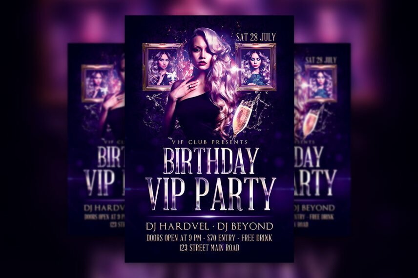 Birthday Party Flyer PSD Template | Hyperpix