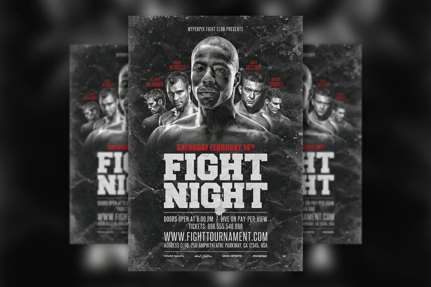 Boxing Night Flyer PSD Template | Hyperpix