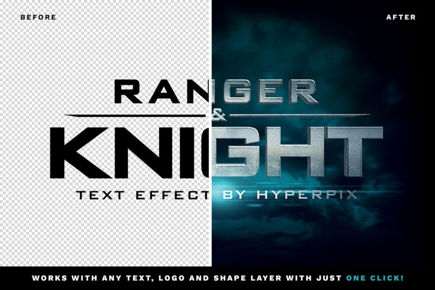 Cinematic 3D Text Effect Before - After