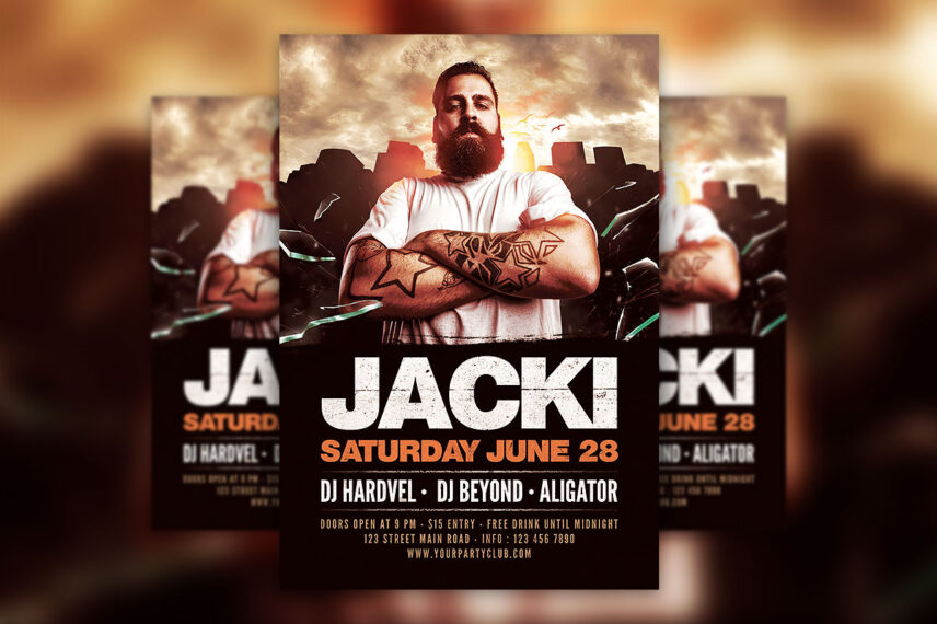 Club DJ Flyer PSD Template Download