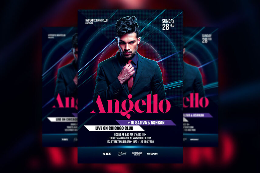 DJ Event Flyer PSD Template