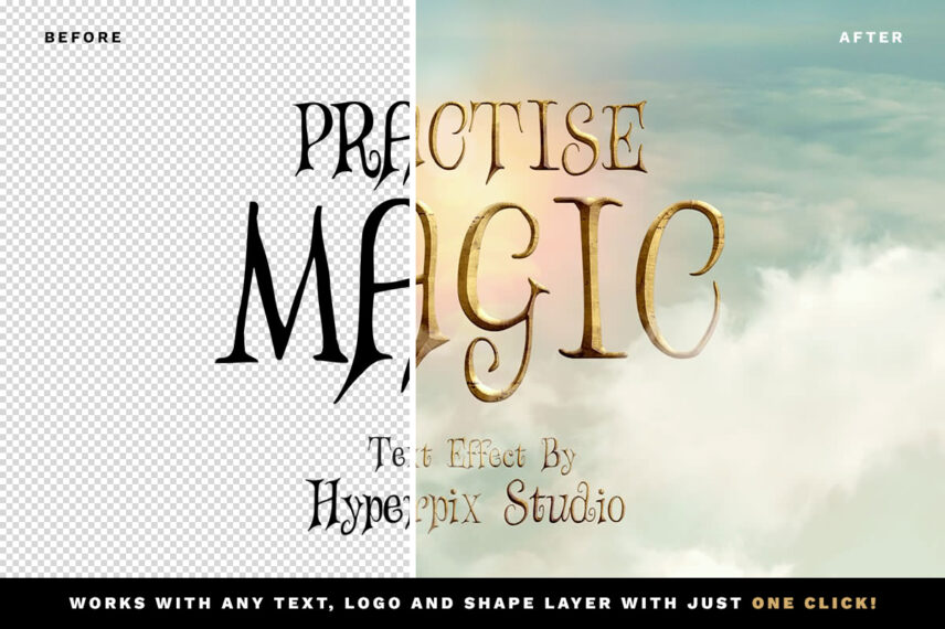 Fantasy Text Effect Before - After