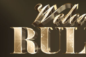 Gold Floral 3D Text Effect Download Text Style