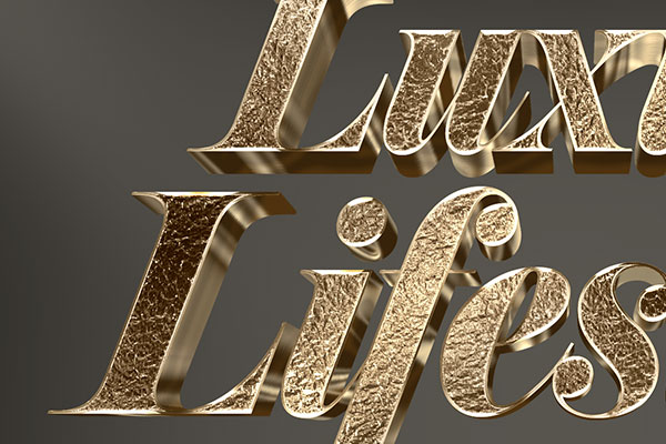 Regal Gold Text Effect in Photoshop (Layer Styles Trickery) 