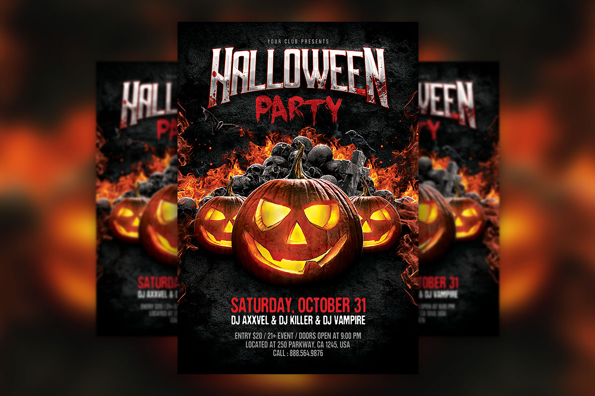 Halloween Flyer Psd Template Download Hyperpix