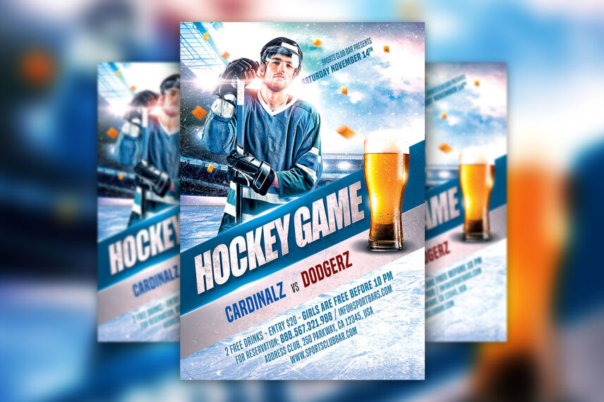 Hocky Flyer PSD Template Download
