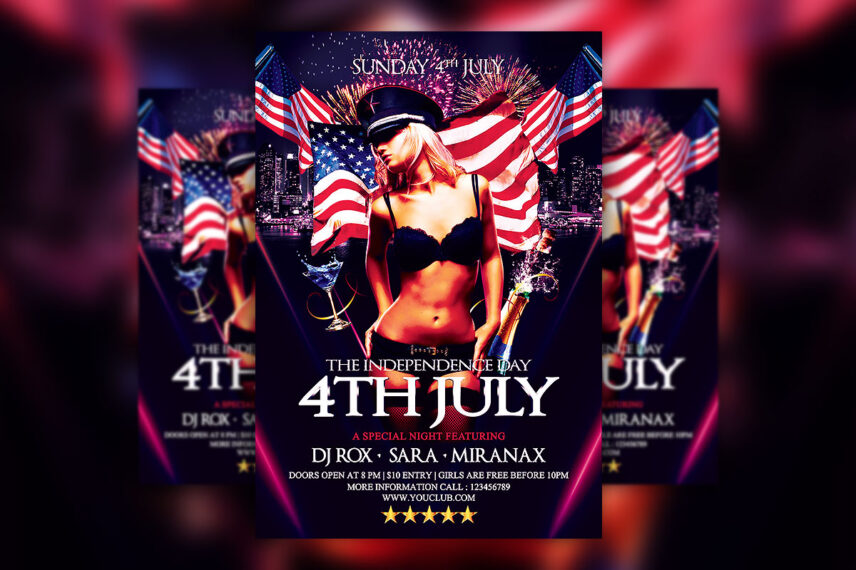Independence Day Flyer PSD Template Download