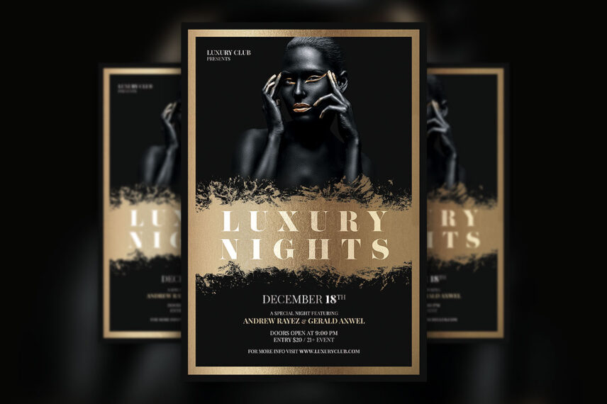 Luxury Dark Flyer PSD Template Download