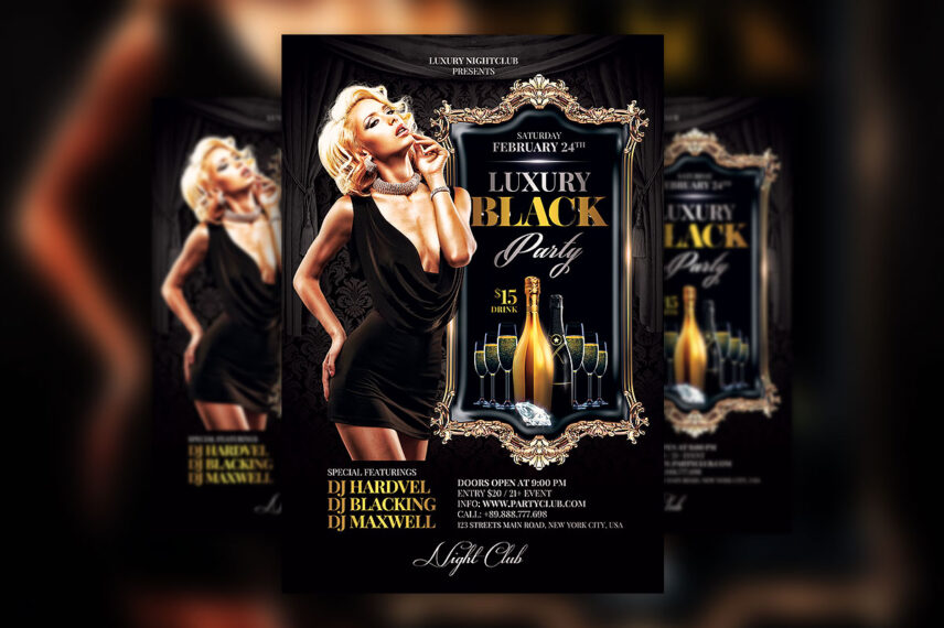 Luxury Night Party Flyer PSD Template Download