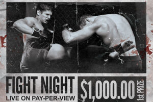 MMA Boxing Showdown Old Newspaper Flyer PSD Template Download
