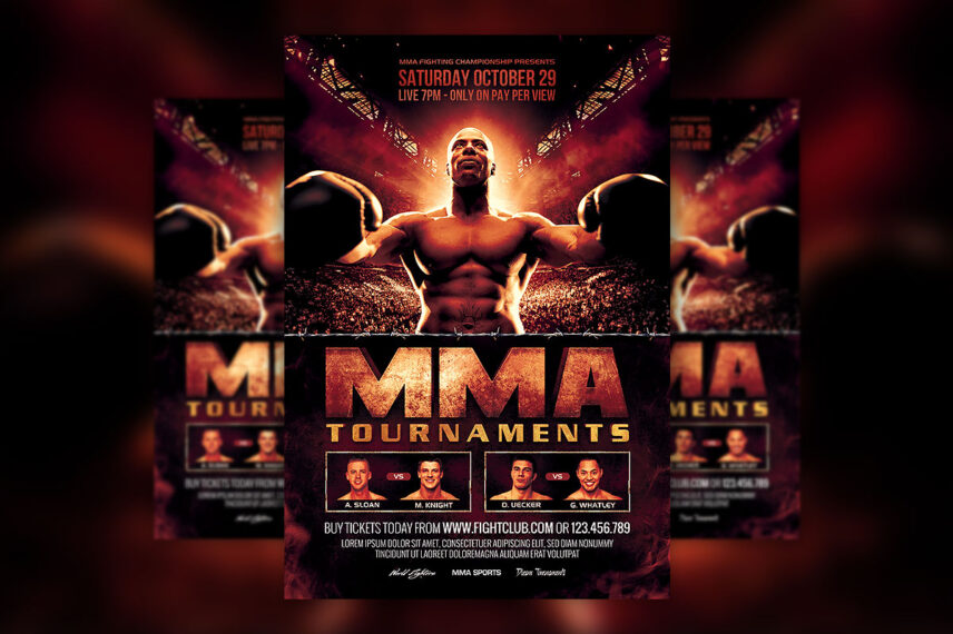 UFC Fight Night Flyer PSD Template Download