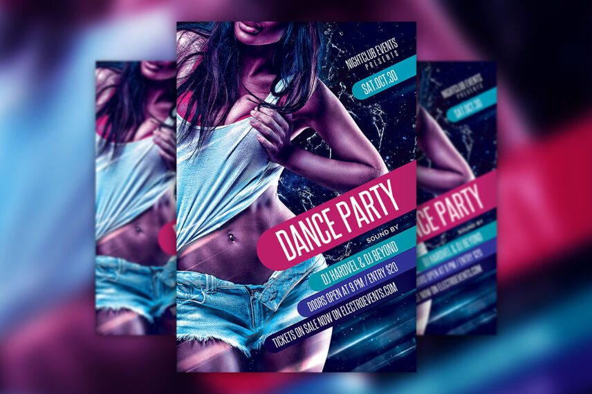 Nightclub Dance Party Flyer PSD Template Download
