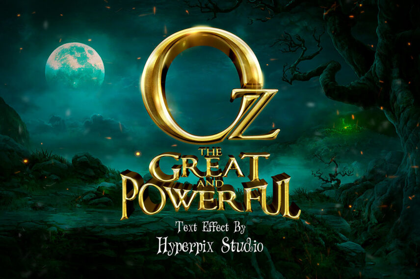 Oz the Great and Powerful Cinematic Fantasy Text Effect Download Text Style