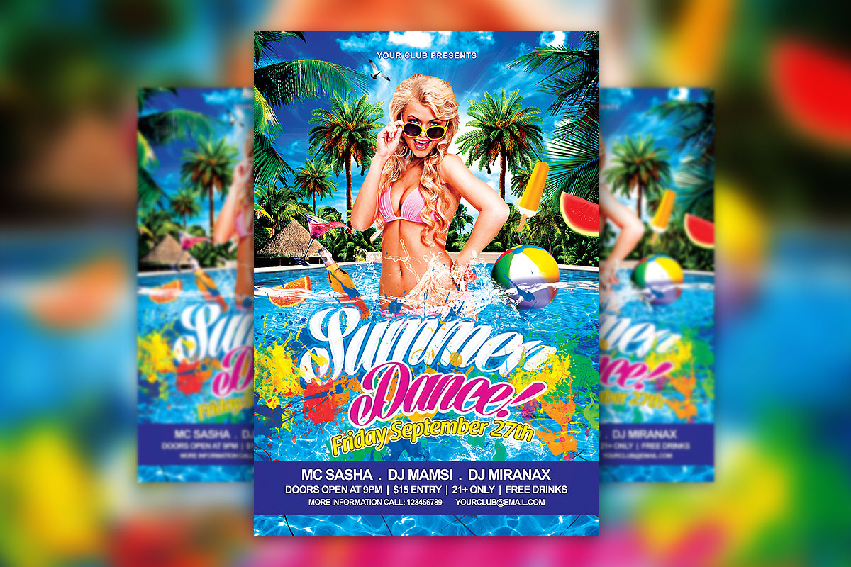 pool party flyer template
