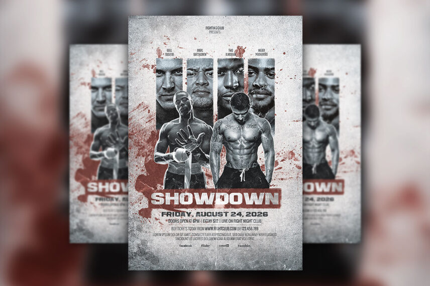 Showdown Flyer PSD Template Download