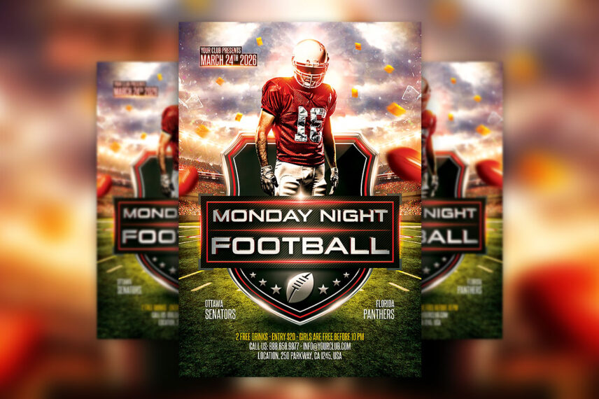 Super Bowl Flyer PSD Template Hyperpix