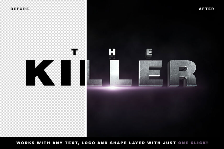 The Mummy Text Effect Before - After