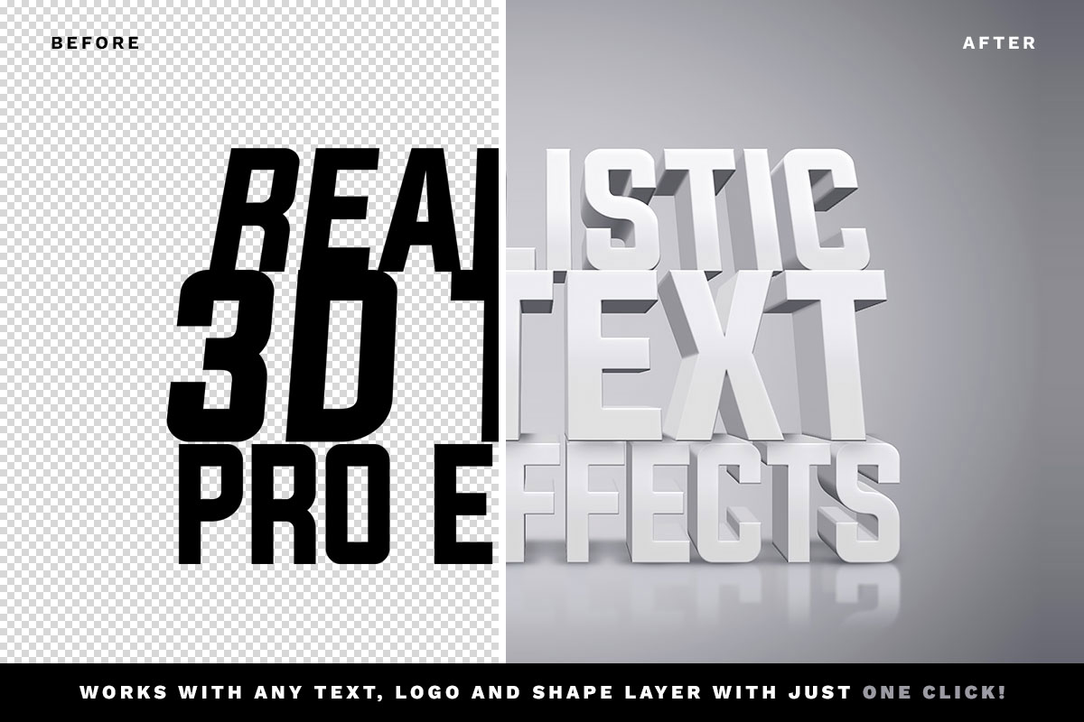 3d text photoshop