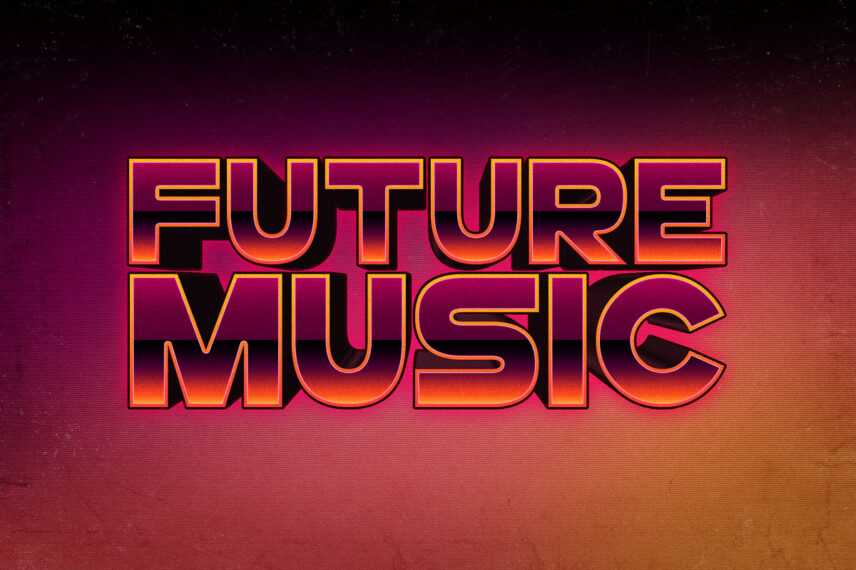80s Future Music Text Effect Download Text Style