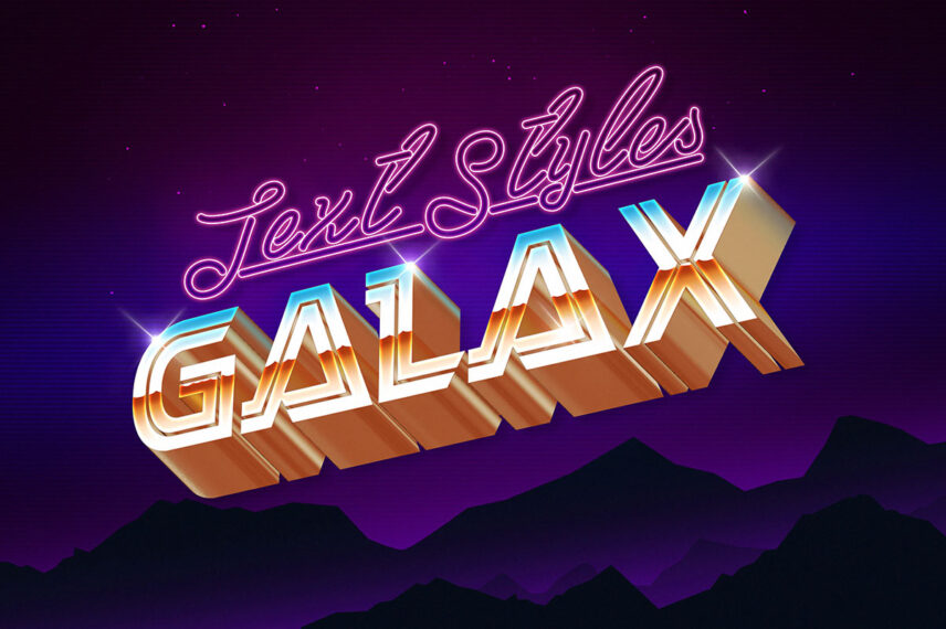 80s galaxy text effect download