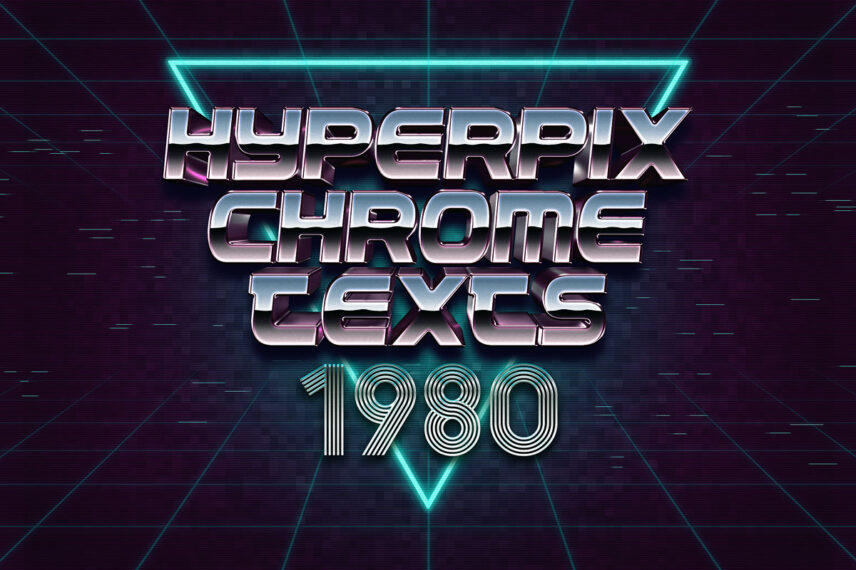 80s Metallic Text Style Download Text Effect