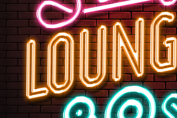 neon text style photoshop free