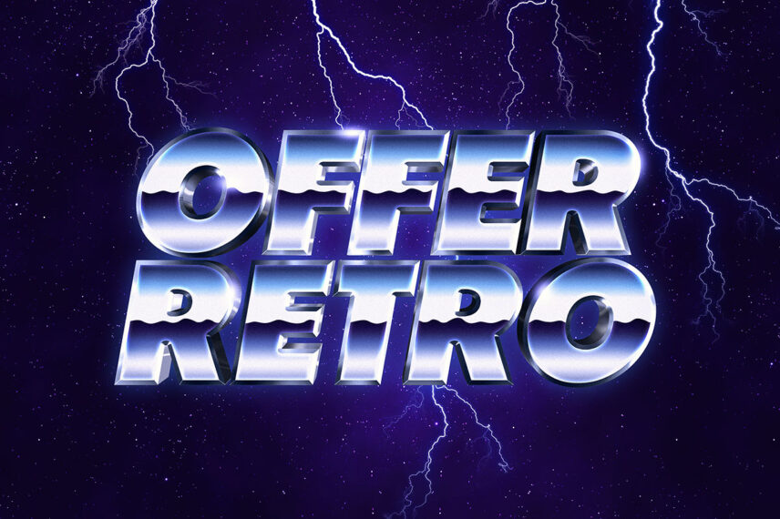 80s Retro Logo Style and Text Effect Download