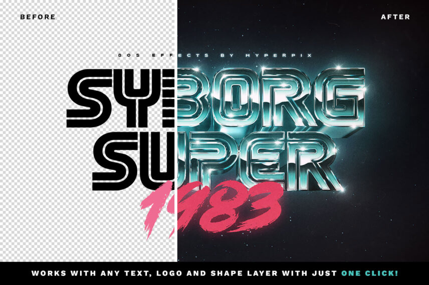 80s Retro Text Effect Download Text Style | Hyperpix