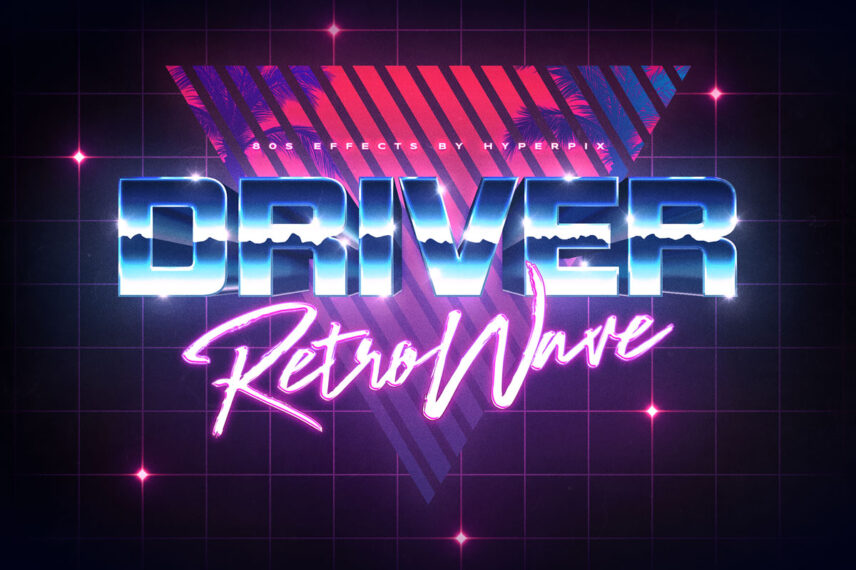 80s Retrowave Text Effect Download Text Style | Hyperpix