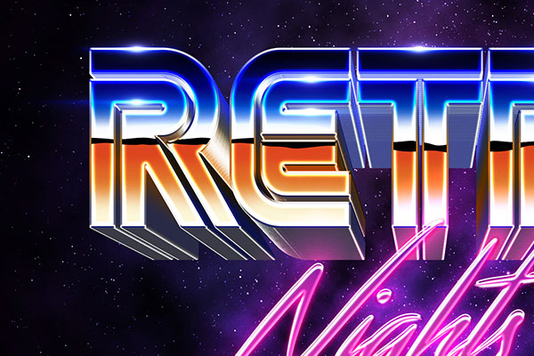 80s Space Future Text Effect Download Text Style | Hyperpix