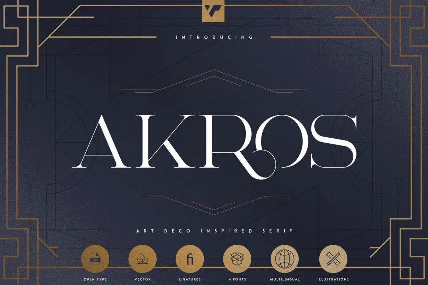 Akros Art Deco Serif Extras