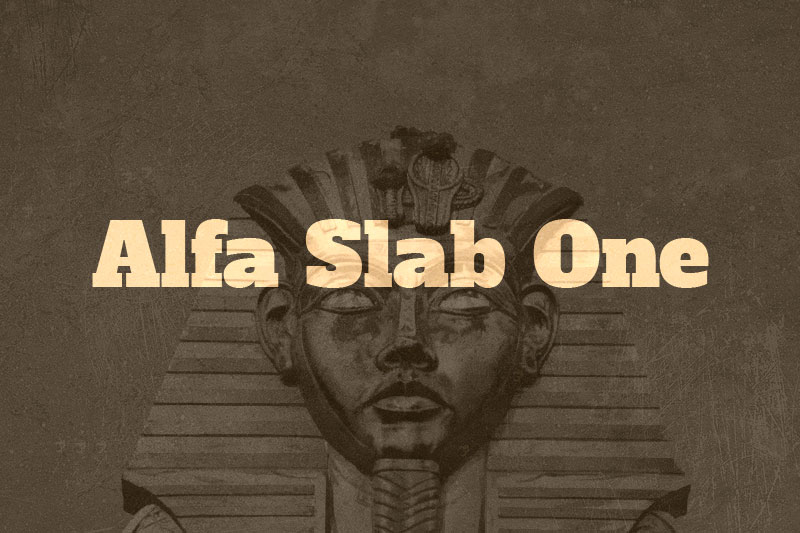 alfa slab one egyptian font