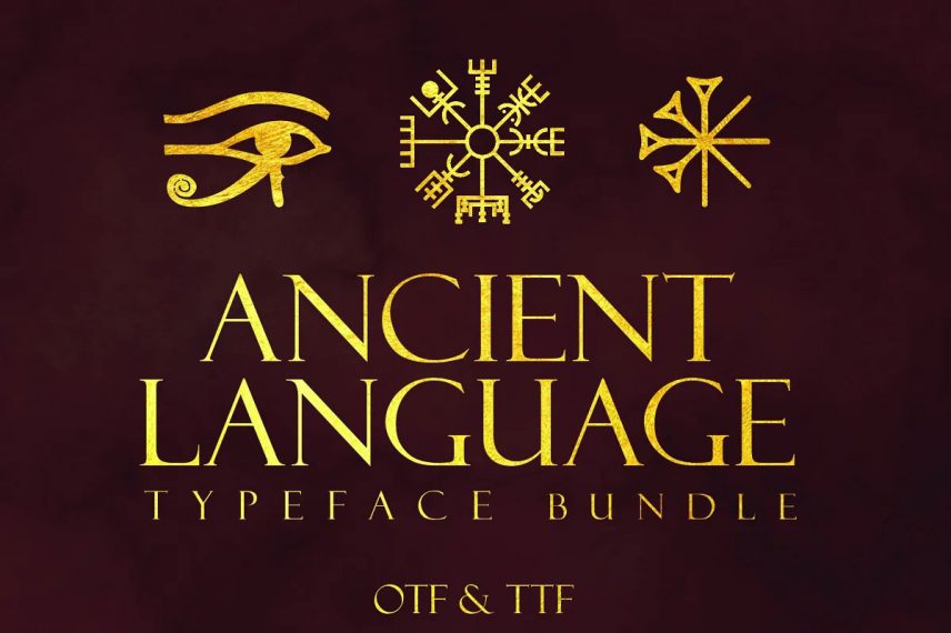 Ancient Languages Egyptian Typeface Bundle