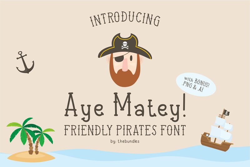 aye matey pirate font