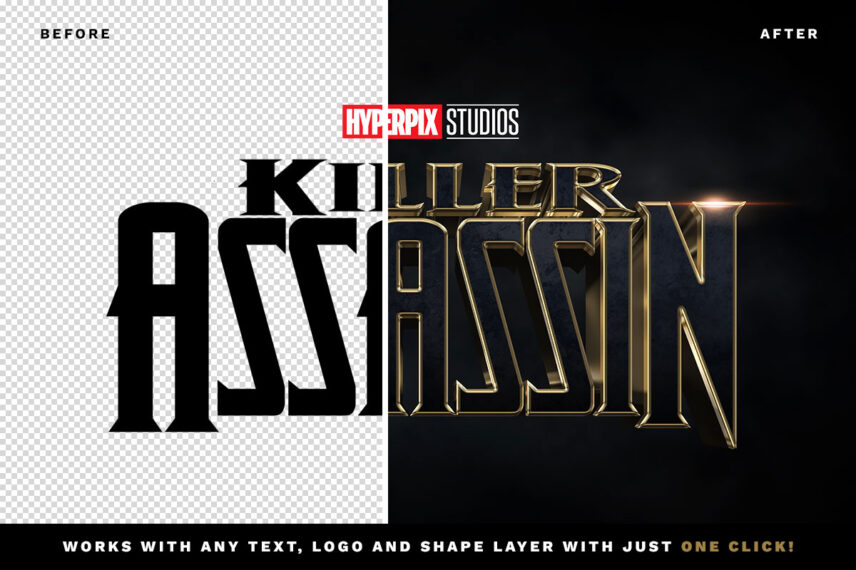 Black Panther (Black Version) Text Effect Before After