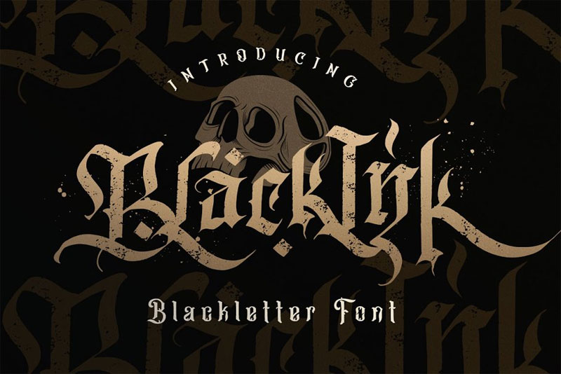 blackink blackletter pirate font