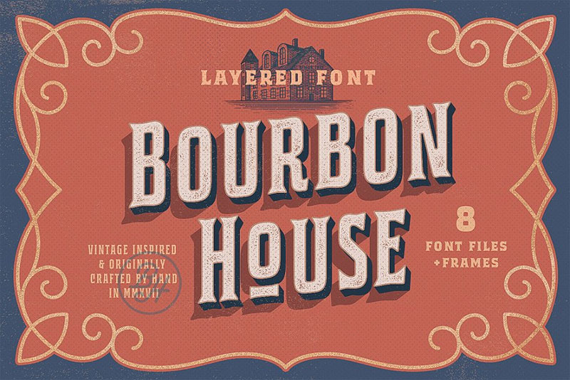 bourbon house 70s font