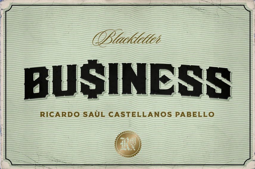 Business (Blackletter) Money Font
