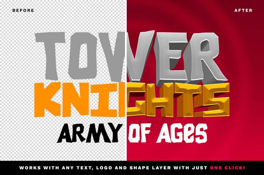 Castle Defense Game Text Effect Download Text Style
