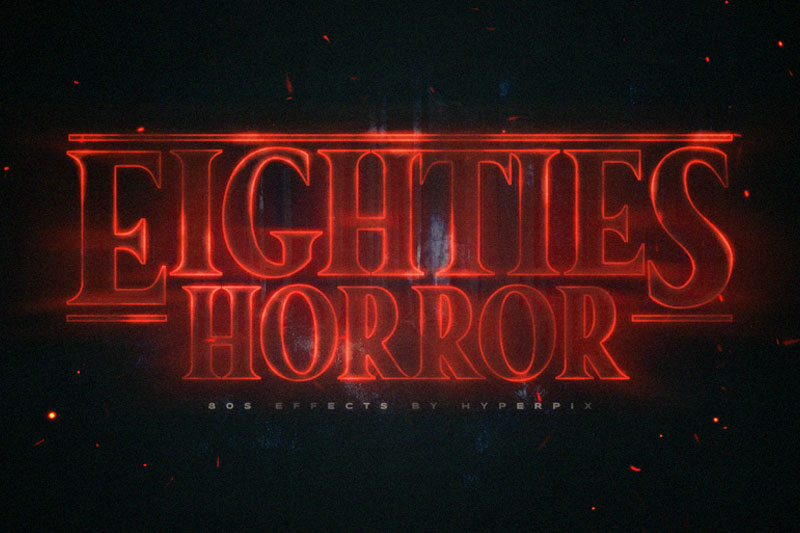eighties horror vaporwave font