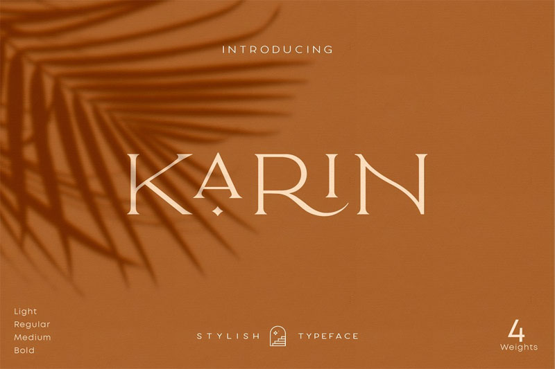 elegant karin stylish typeface wedding font
