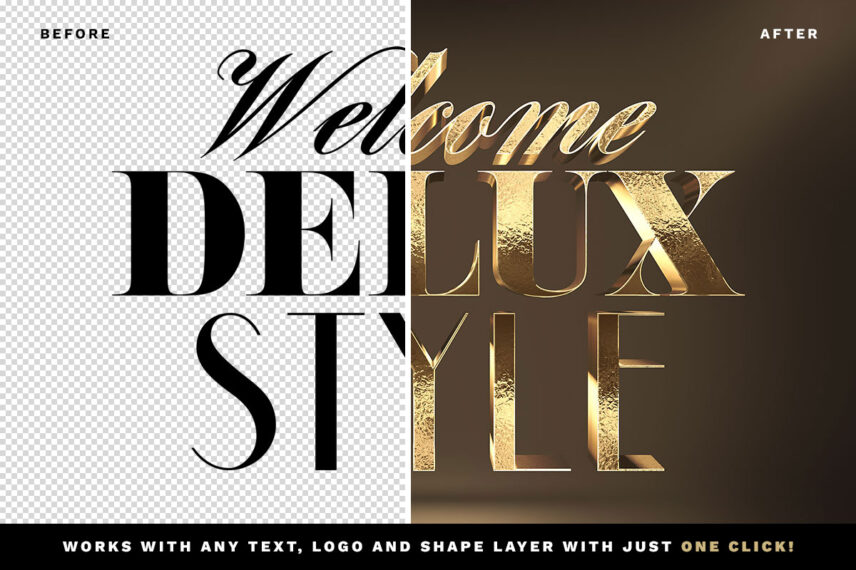 Gold Reflex 3D Text Effect Vol 2 Download Text Style