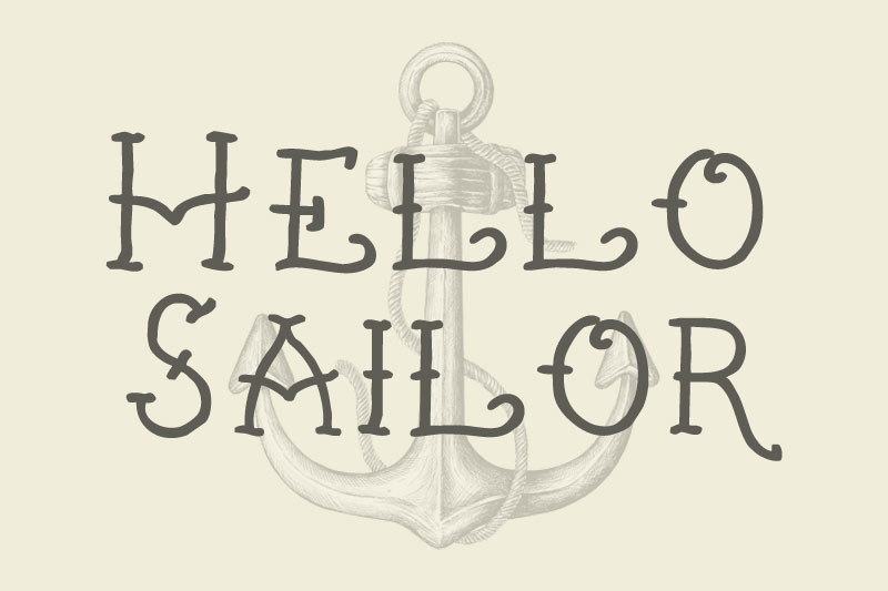 hello sailor nautical font