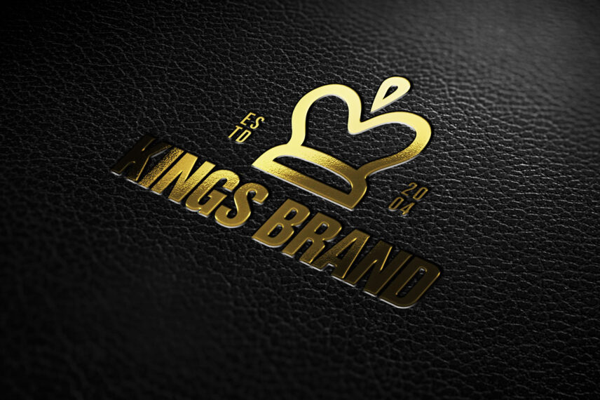 Leather Pressed Gold Logo Mockup