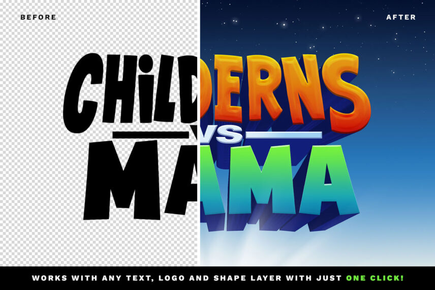 Monsters vs. Aliens Cartoon Text Effect Download