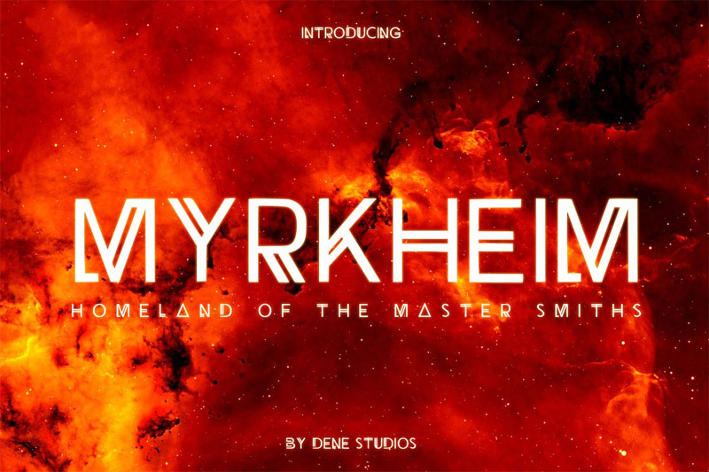 myrkheim a norse inspired typeface viking font