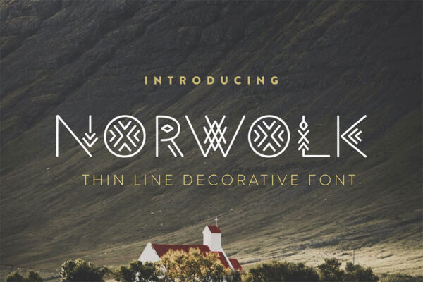 50 Best Tribal Fonts FREE Premium 2024 Hyperpix   Norwolk Thin Line Decorative Tribal Font 600x400 