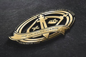 Photorealistic Embossed Gold PSD Logo Mockup