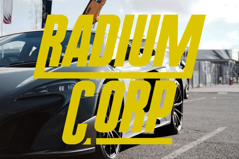 radium corp racing font